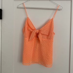 Brand new peach top with tie front